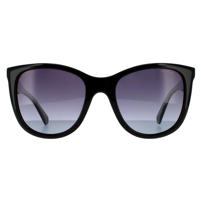 Polaroid Women's Square Black Grey Gradient Polarized Black female