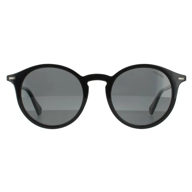 Polaroid Round Unisex Black Grey Polarized - One Size