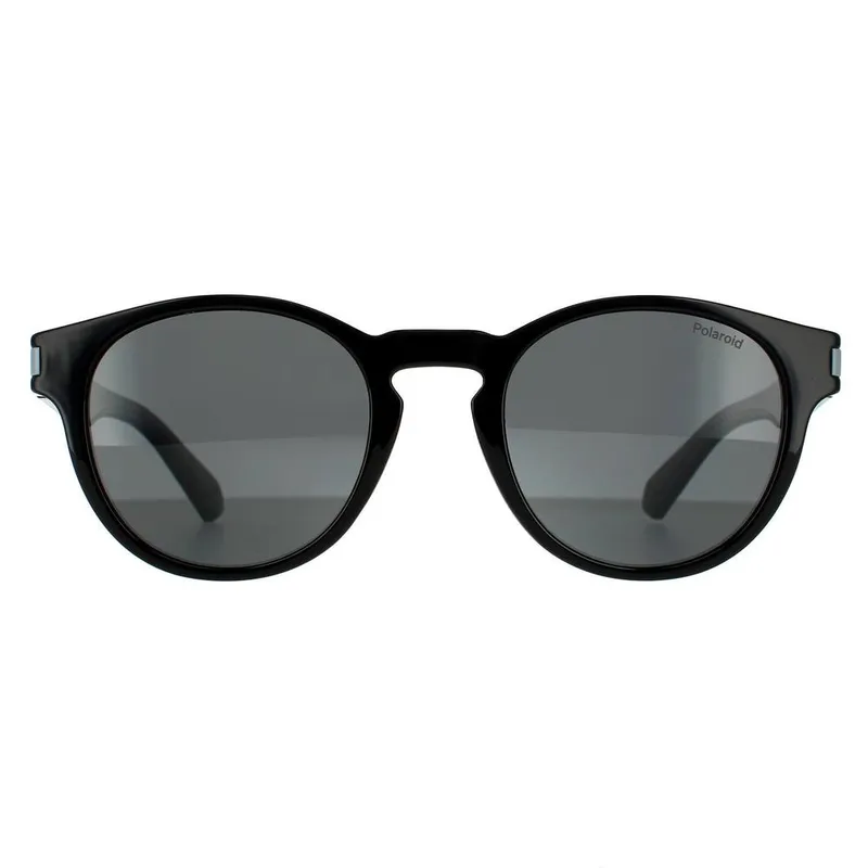 Polaroid Round Unisex Black Grey Polarized - One Size