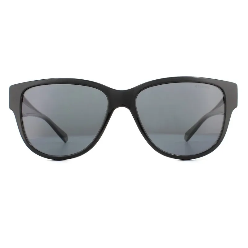 Polaroid Unisex Suncovers Square Black Grey Polarized Sunglasses - Black