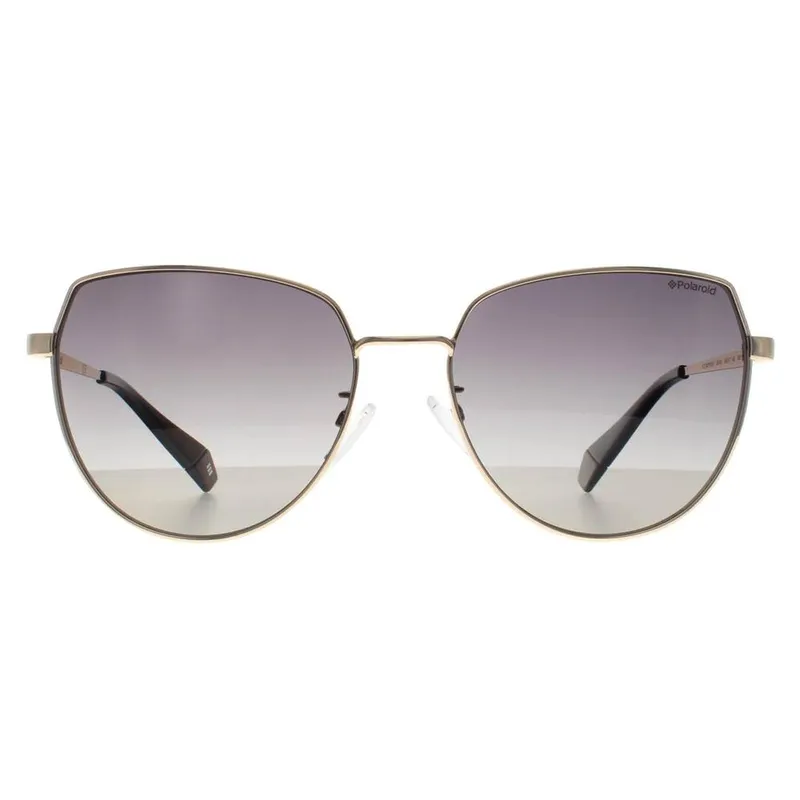 Polaroid Women's Oval Gold Grey Polarized Pld 6073 F/S/X Gold female