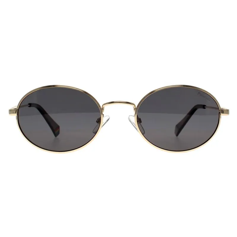 Polaroid Women's Oval Rose Gold Grey Polarized Pld 6228/S/X Sunglasses - Gold