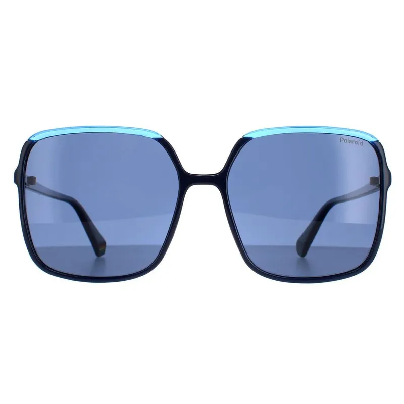 Polaroid Women's Square Blue Blue Polarized Pld 6128/S Blue female