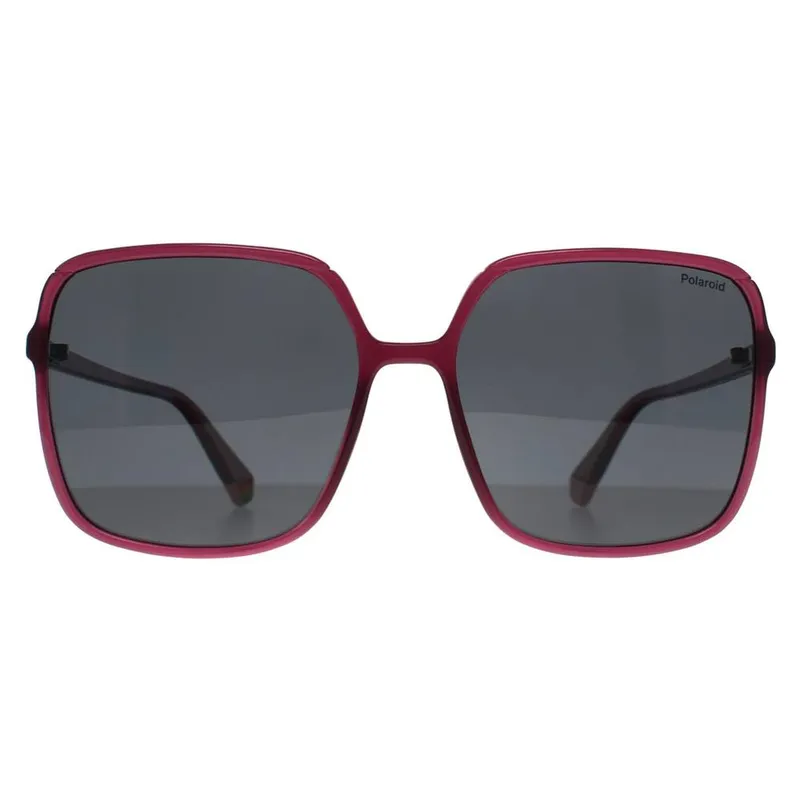 Polaroid Women's Square Fuchsia Pink Grey Polarized Pld 6128/S Sunglasses - Pink