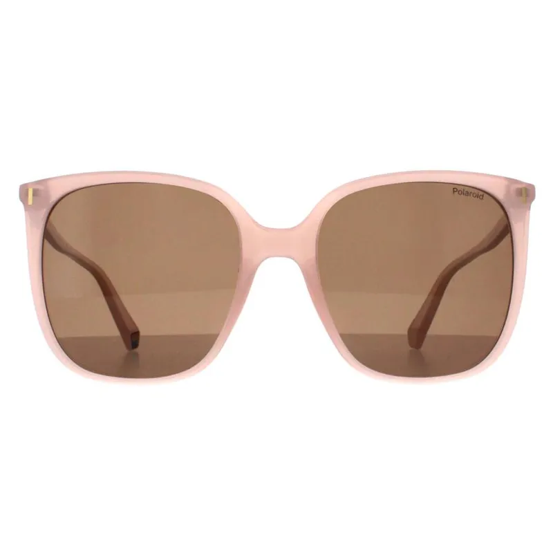 Polaroid Women's Square Pink Bronze Polarized Pld 6218/S Sunglasses - Pink