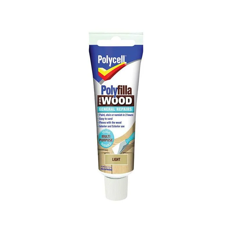Polycell Polyfilla For Wood General Repairs Tube Light 330g PLCWGRL330