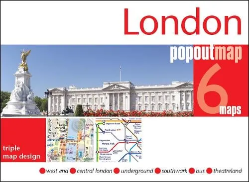 PopOut Maps London PopOut Map - 3 pop up maps in 1 pocket size format