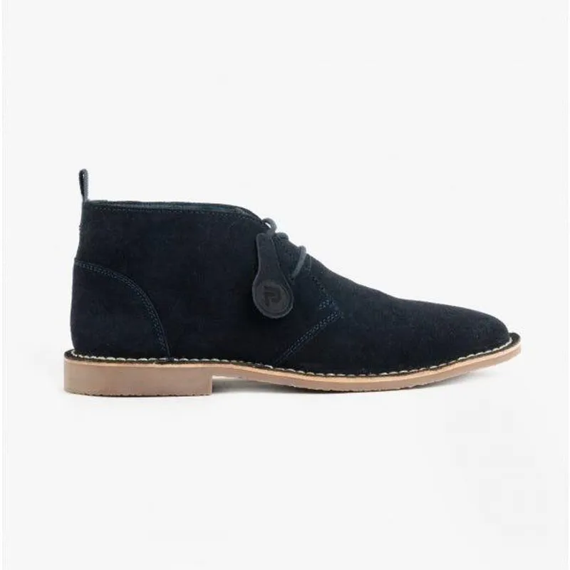 Popps Vespa Unisex Suede Desert Boots in Navy Size: 7 Navy
