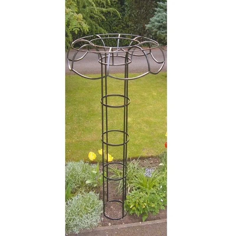 Poppyforge Large Tuteur Plant Border Support - Steel - L35.7 x W109 x H195 cm in Black Black