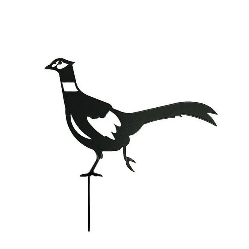 Poppyforge Pheasant - Steel - W41.9 x H33 cm - Bare Metal/Ready to Rust in Black Black