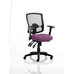 Portland Iii Task Operator Chair Black Mesh Back Purple Col