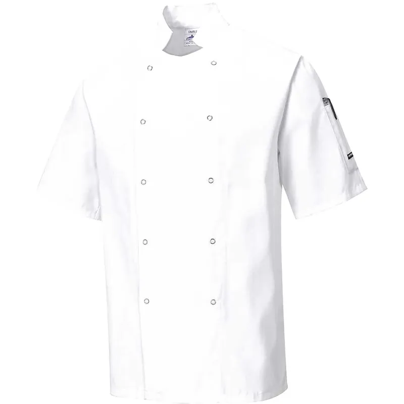 Portwest Cumbria Chefs Jacket S/S S White