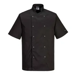 Portwest Cumbria Chefs Jacket S/S XL Blk