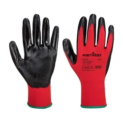 Portwest Flexo Grip Nitrile Glove M Red/Blk (Pack of 12)
