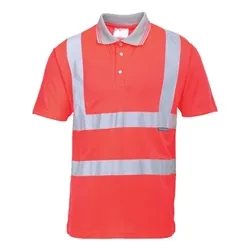 Portwest Hi Vis Polo Shirt S/S M Red