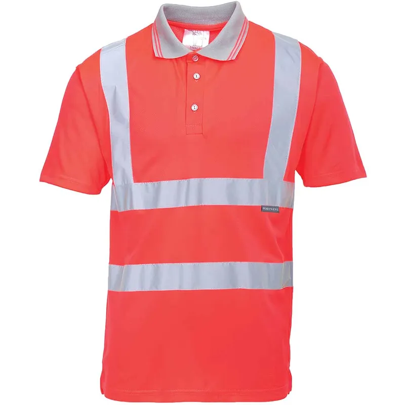 Portwest Hi Vis Polo Shirt S/S S Red