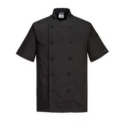 Portwest Kent Chefs Jacket S/S XL Blk