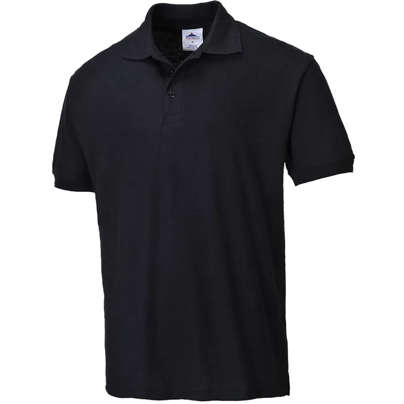 Portwest Naples Polo Shirt S/S S Blk