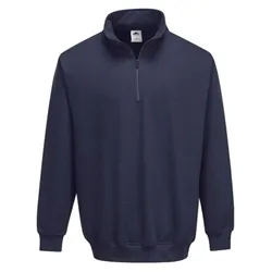Portwest Sorrento Zip Neck Sweatshirt L Navy