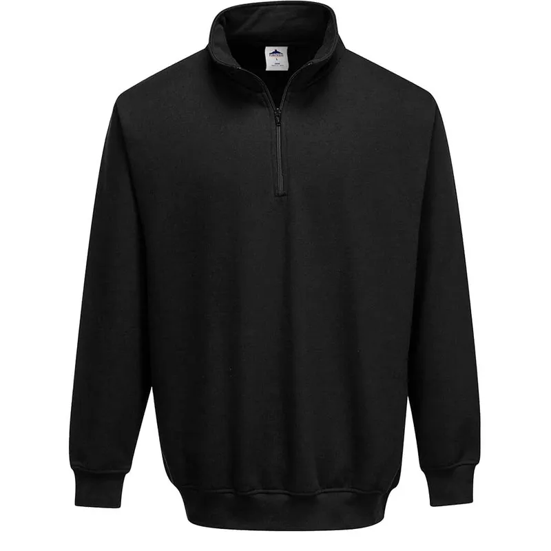 Portwest Sorrento Zip Neck Sweatshirt M Blk