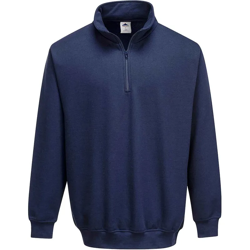 Portwest Sorrento Zip Neck Sweatshirt S Navy
