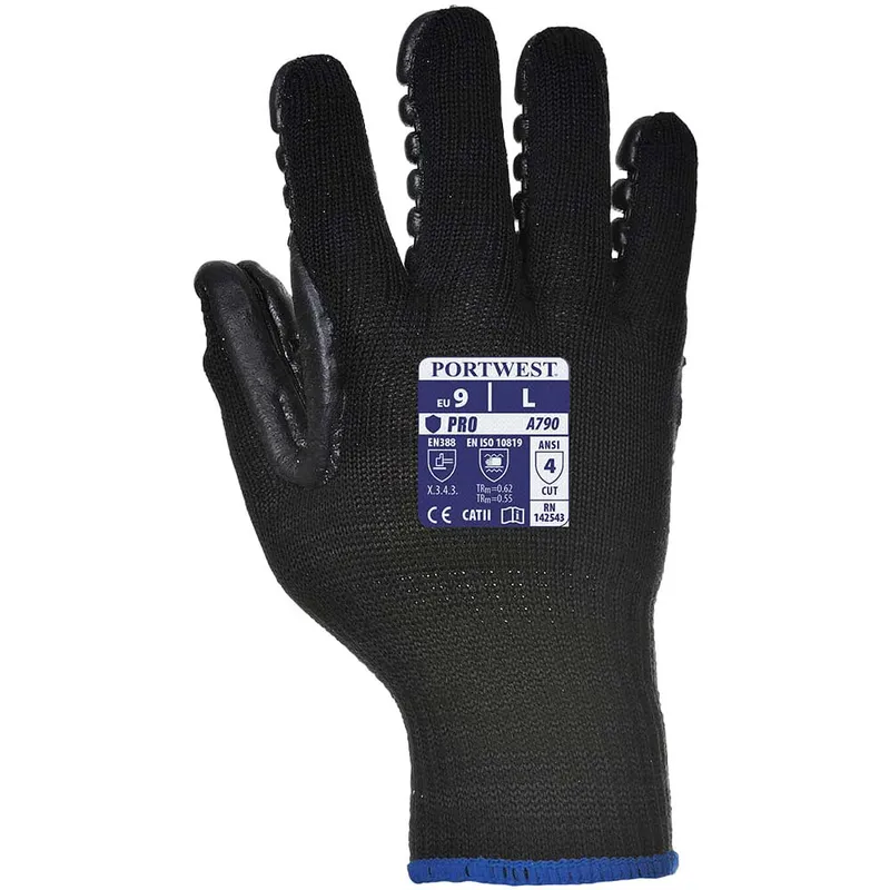Unbranded Anti-Vibration Glove (Black) Medium