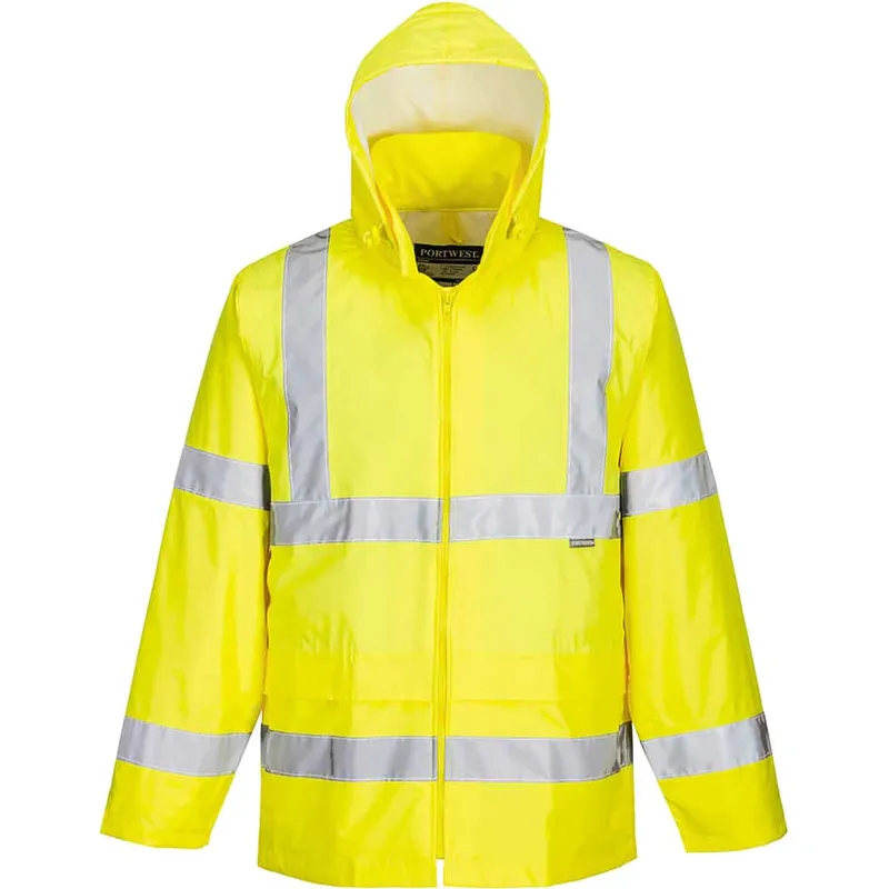 Unbranded Hi-Vis Rain Jacket (Yellow) Small