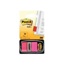 Post-it Index Flags - Bright Pink - 25mm - 12 Packs - 680-21