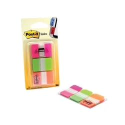 Post-it Strong Index Full Colour Pink/Green/Orange (66 Pack) 686-Pgo