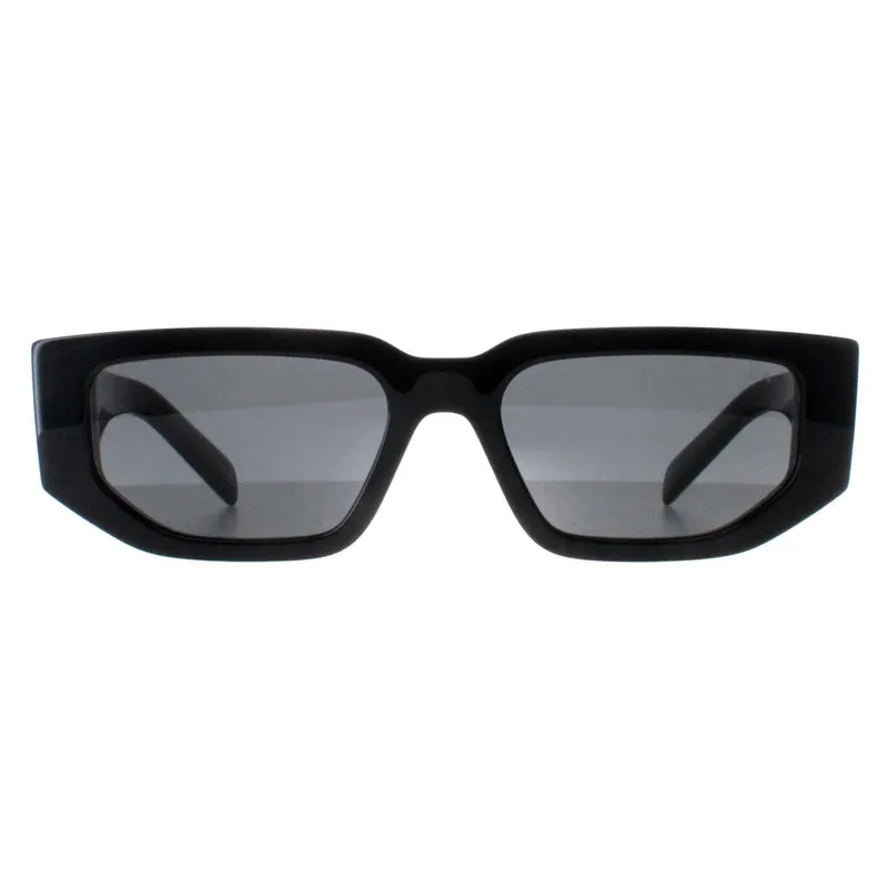 Prada Men's Rectangle Black Dark Grey PR09ZS Black One Size