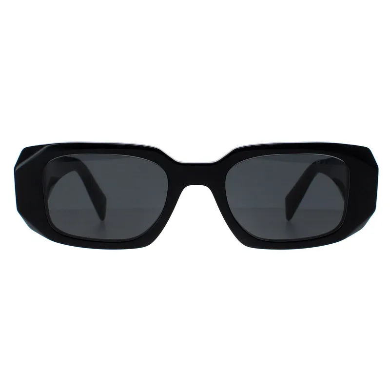 Prada Rectangle Womens Black Dark Grey Pr17ws - One Size
