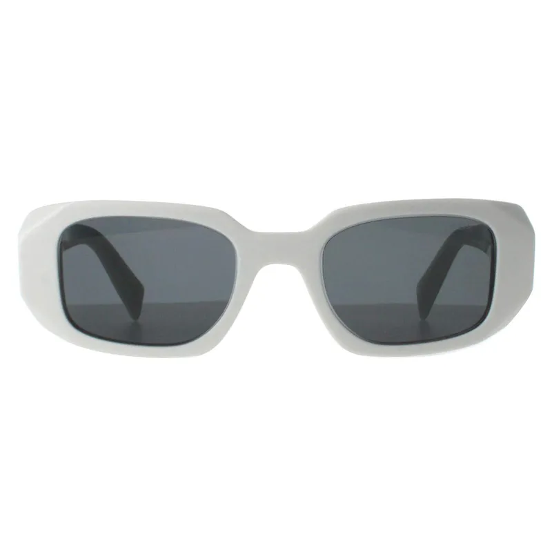 Prada Rectangle Womens Talc Dark Grey Pr17ws - White - One Size