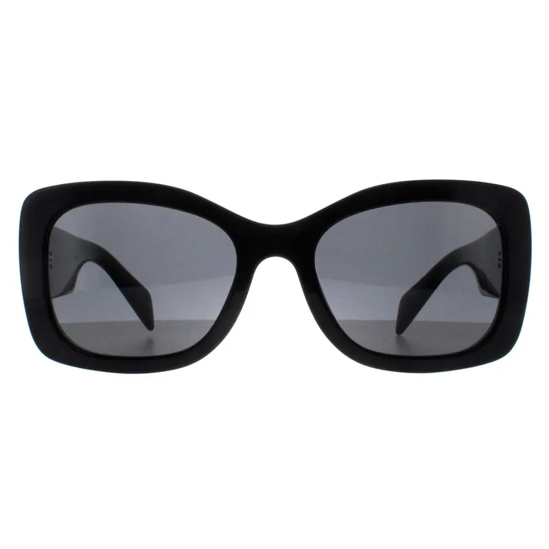 Prada Oval Womens Black Dark Grey Pra08s - One Size