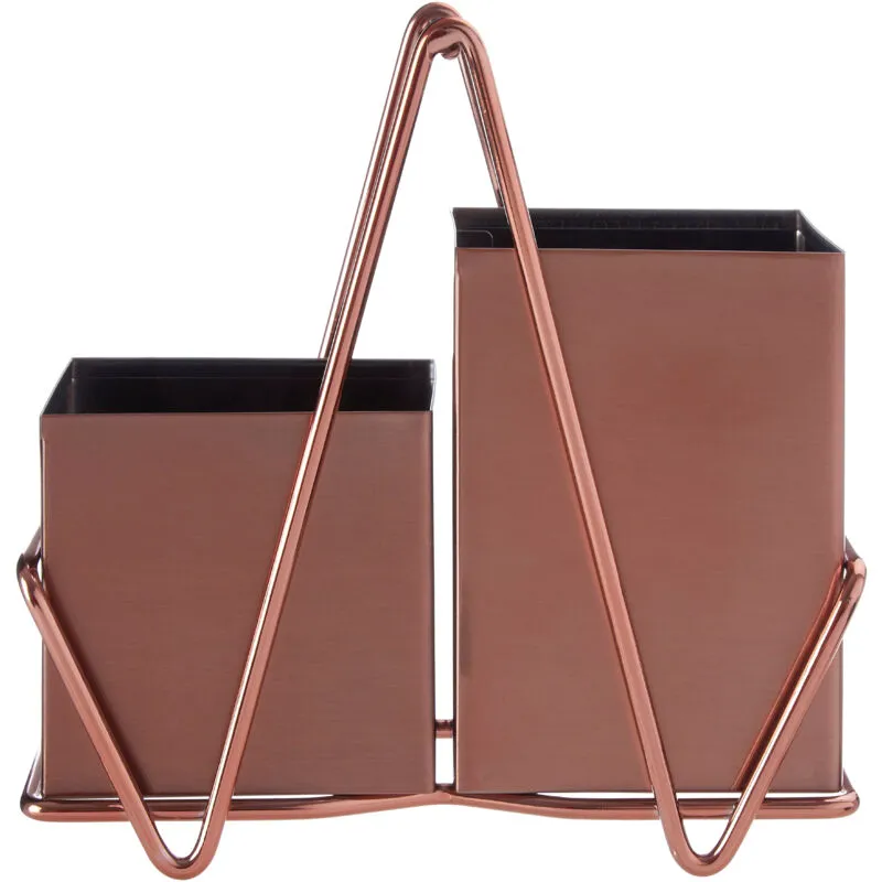 Orsina 2 Compartment Cutlery Caddy in Pink Pink