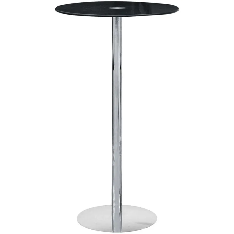 Black Tempered Glass Bar Table - Premier Housewares