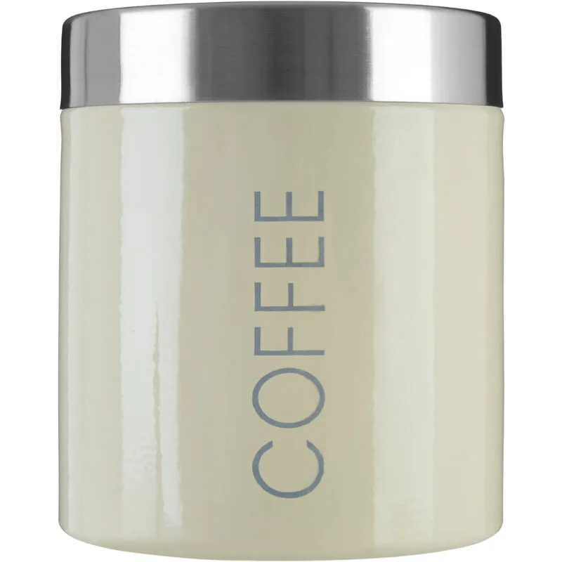 Cream Enamel Coffee Canister - Premier Housewares