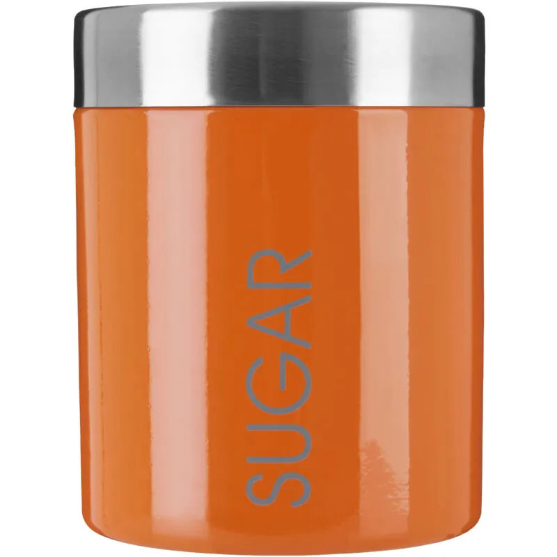 Orange Enamel Sugar Canister - Premier Housewares
