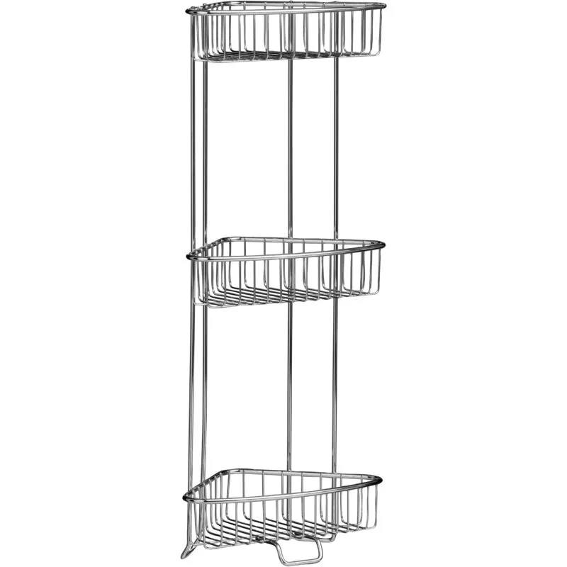 Premier Housewares - 3 Tier Chrome Corner Storage Caddy