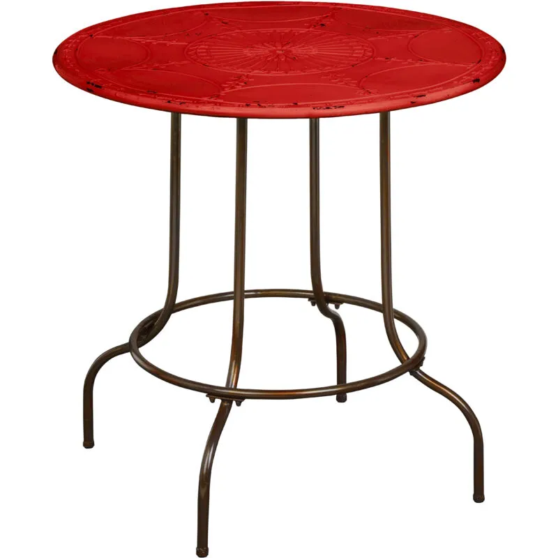 Premier Housewares - Artisan Red Metal Table