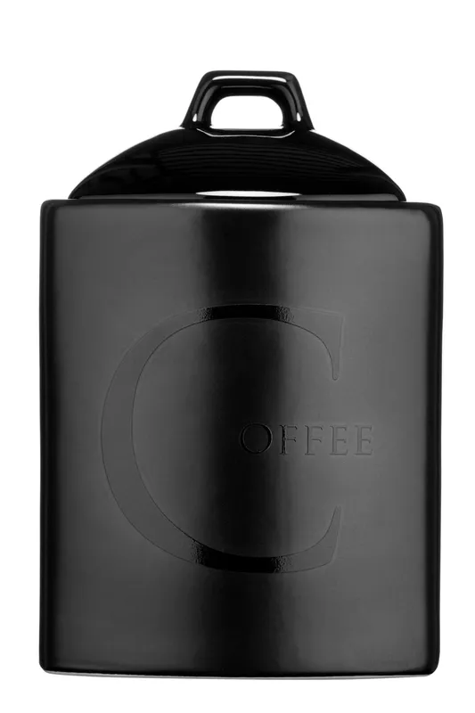 Premier Housewares Black Text Coffee Storage Jar Black