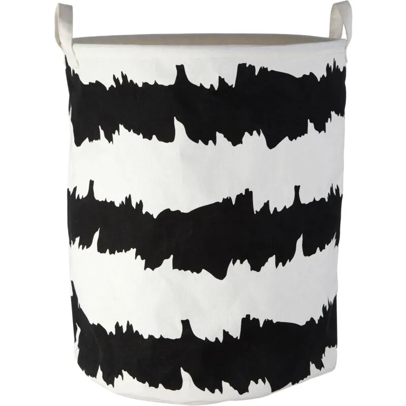 Premier Housewares - Black / White Fabric Basket