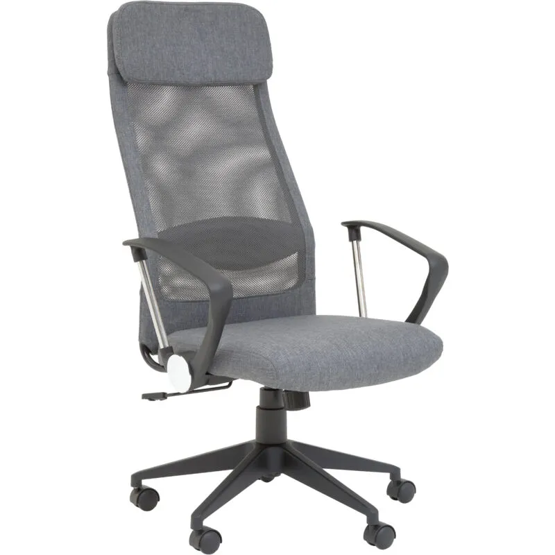 Orsina Brent High Back Mesh Home Office Chair in Silver Silver