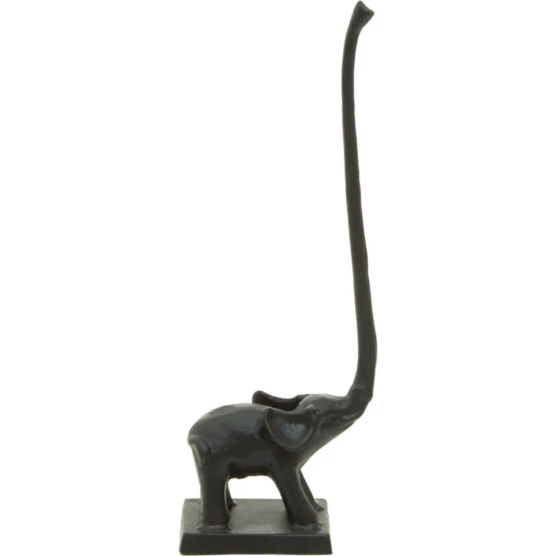 Orsina Fauna Elephant Toiler Roll Holder in Black Black