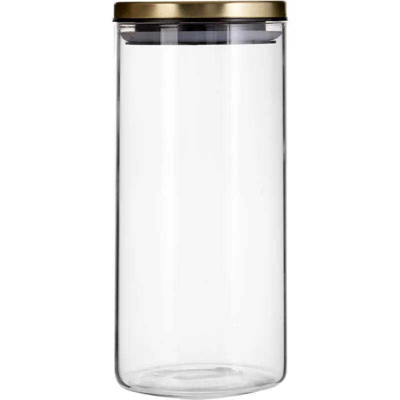 Premier Housewares - Freska Gold Lid Storage Jar - 1300ml