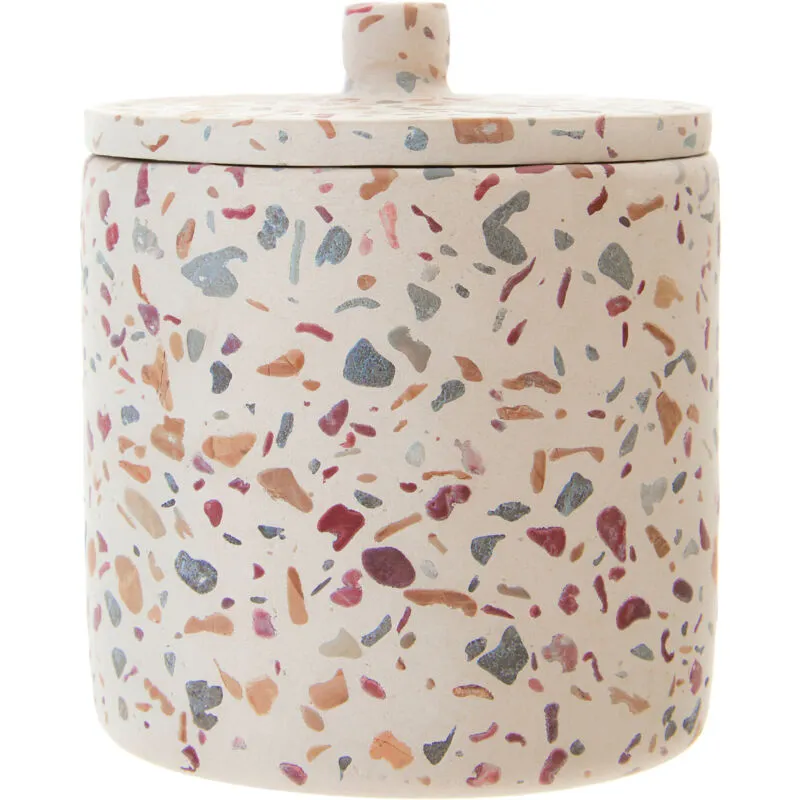 Premier Housewares Glass Jars / Jar With Multi Colored Finish Glass Jar Modern Glass Storage Jars With Lids Concrete Glass Jars With Lid 9 x 11 x 9