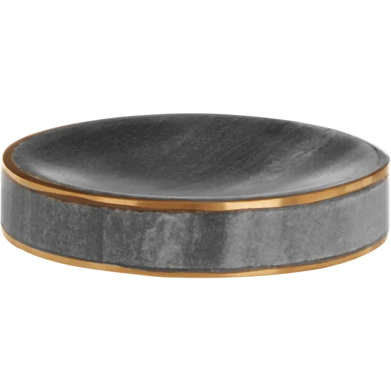 Orsina Grey Marble Range Grey Marble Brass Soap Dish Grey