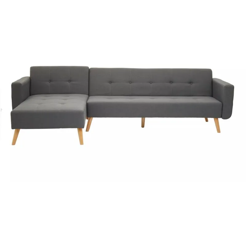 Premier Housewares - Hansa Large Grey Velvet Sofa