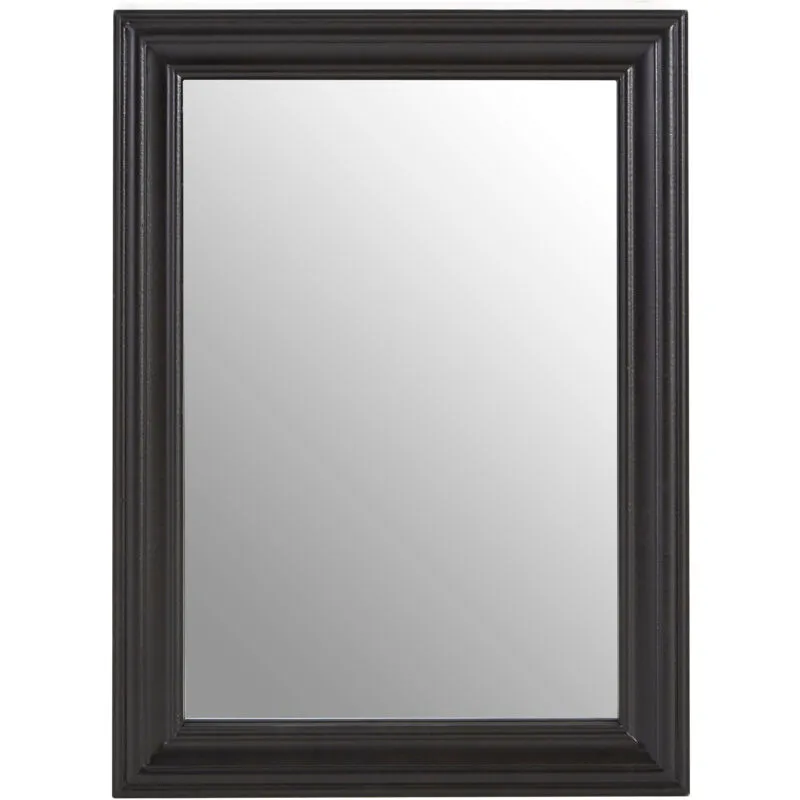 Premier Housewares - Henley Black Wooden Framed Wall Mirror