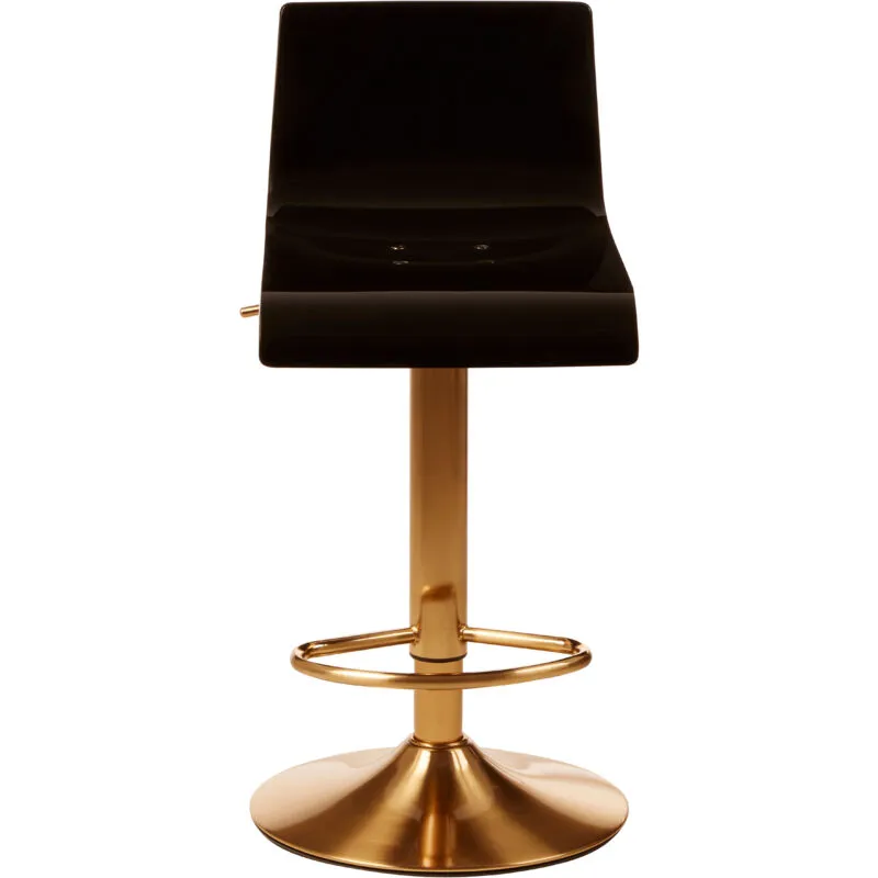 Orsina Elegant Design Black Acrylic Bar Stool, Comfort & Stable Counter Stool, Height Adjustable Bar Stool Black