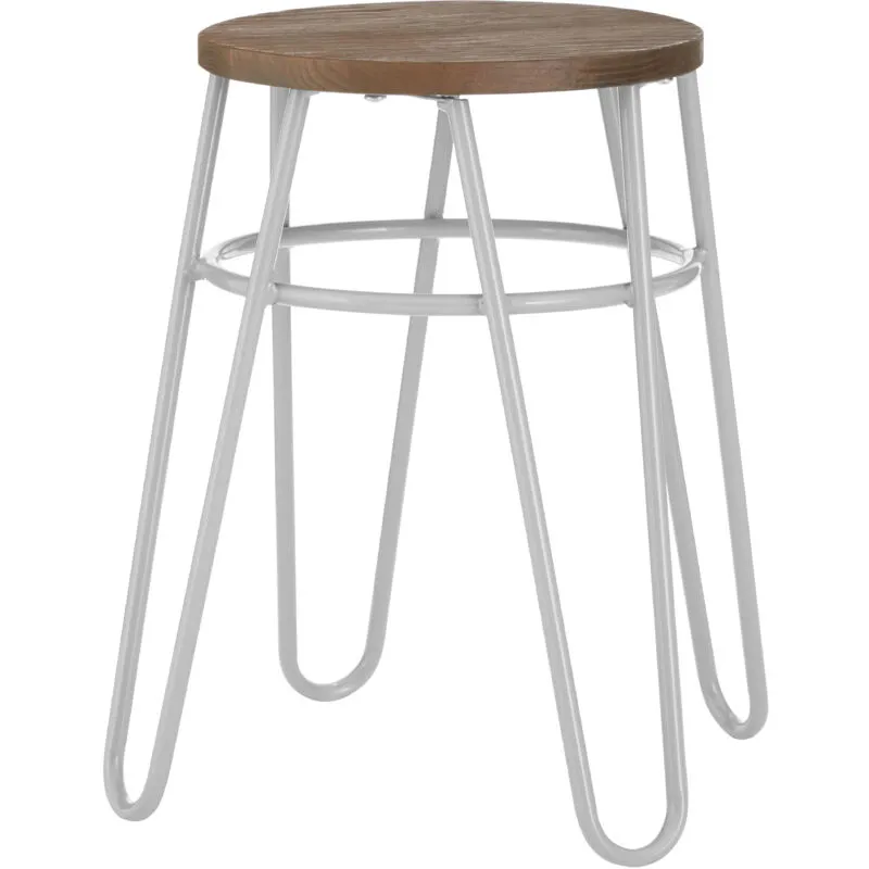 Orsina District Hairpin Stool in Grey Grey